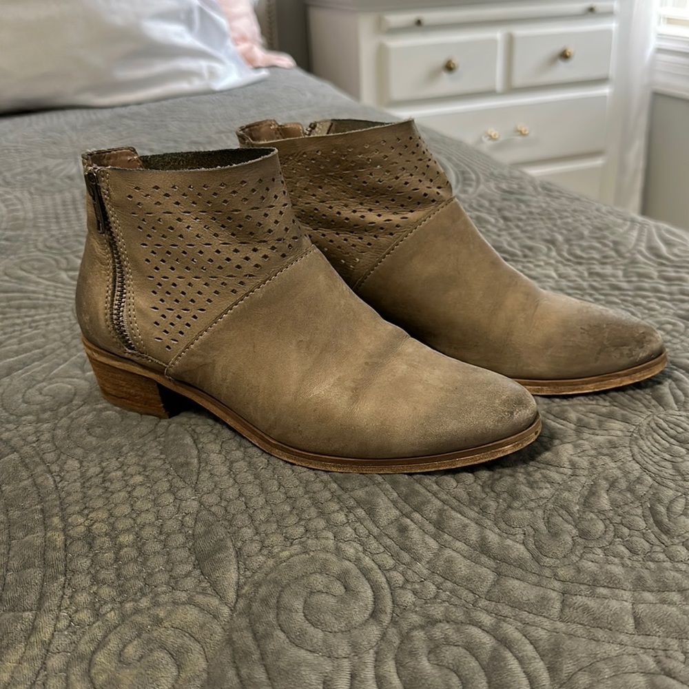 Gray booties